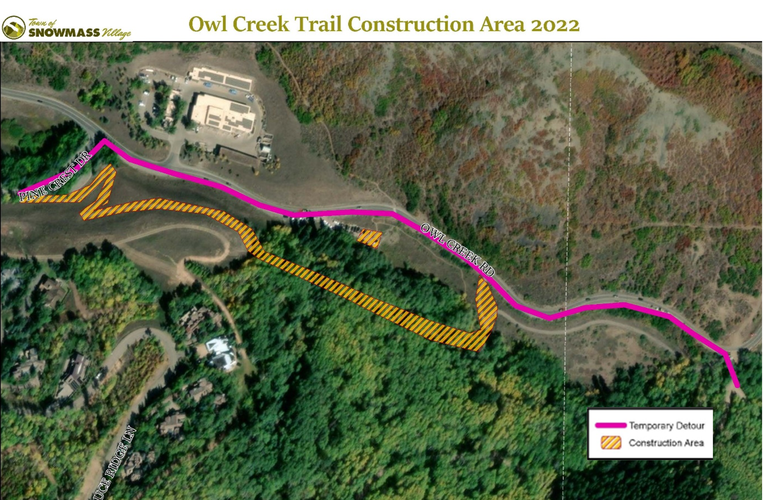 Owl Creek Trail Construction Map