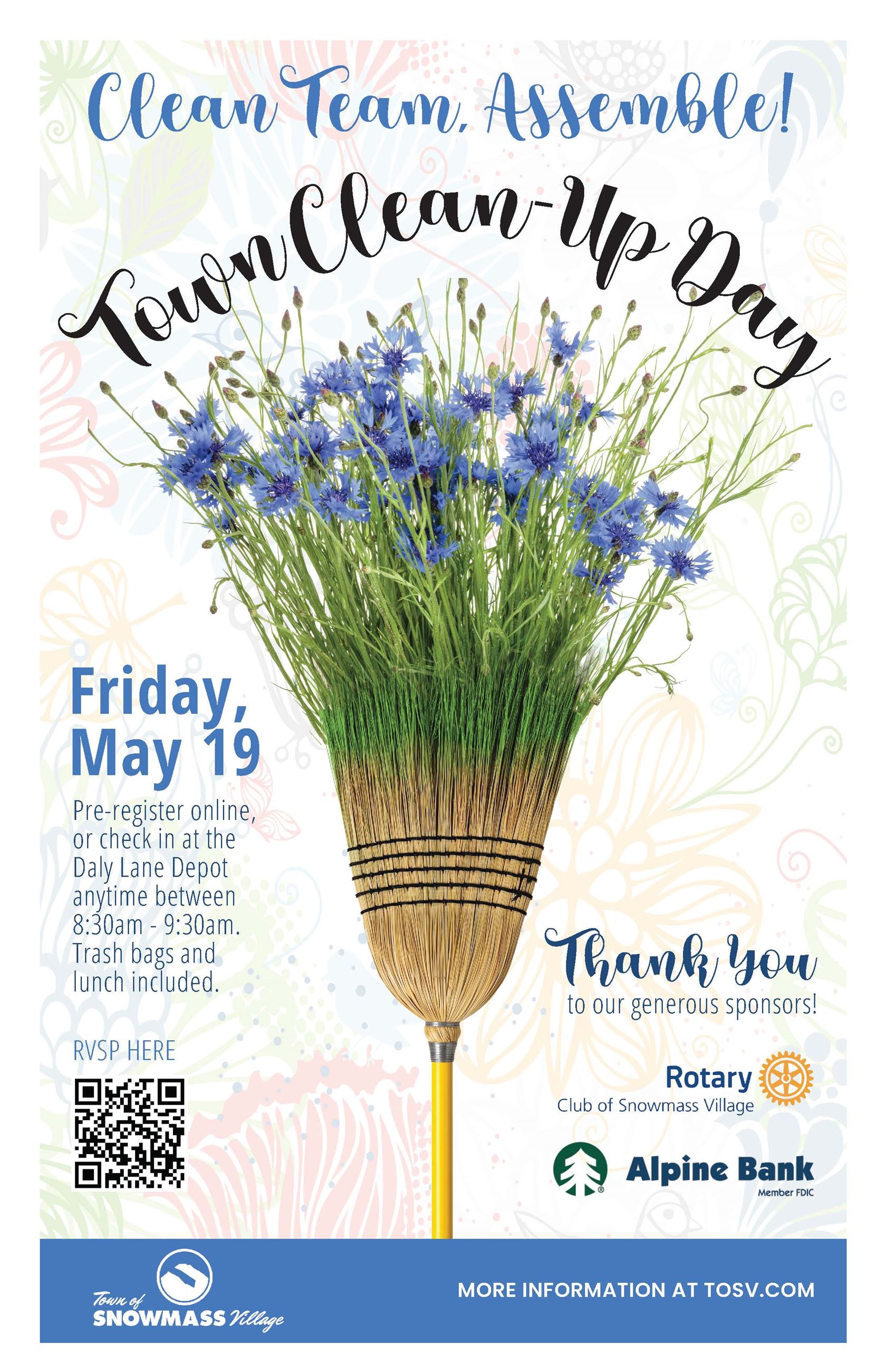 2023 Town Clean Up Day Poster